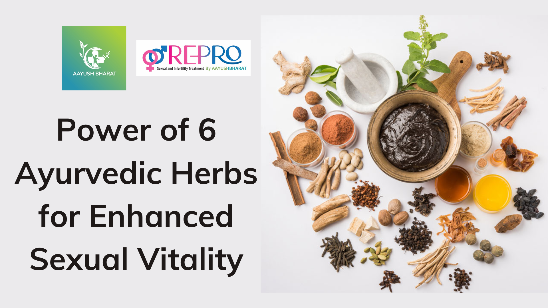 Power of 6 Ayurvedic Herbs for Enhanced Sexual Vitality Aayush